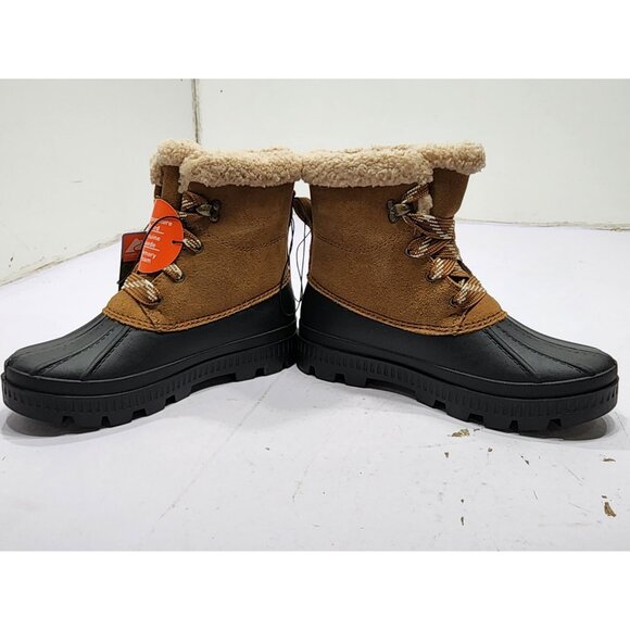 Ozark Trail Women's Fleece Duck Low Winter Boots Brown Size 6 Memory Foam New - Picture 6 of 8